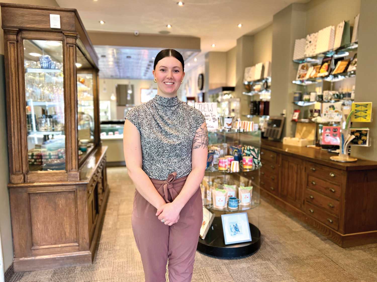 Tia Cedarstrand, the owner of Third Avenue on Main, in her store in Moosomin.